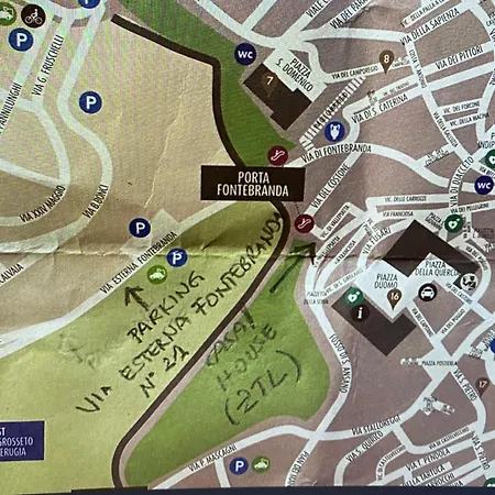 Apartment Loft Vicolo Di Vallepiatta 2 Min Piazza Del Campo Con Parcheggio Siena