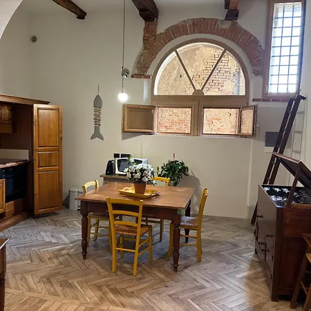 公寓 Loft Vicolo Di Vallepiatta 2 Min Piazza Del Campo Con Parcheggio