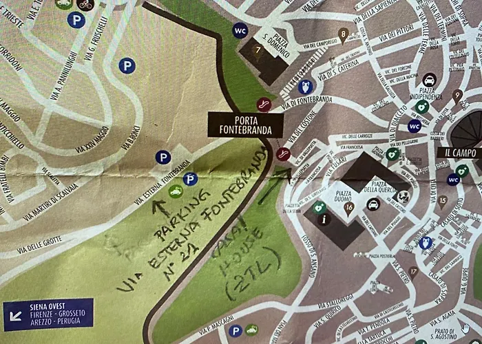 Apartment Loft Vicolo Di Vallepiatta 2 Min Piazza Del Campo Con Parcheggio Siena